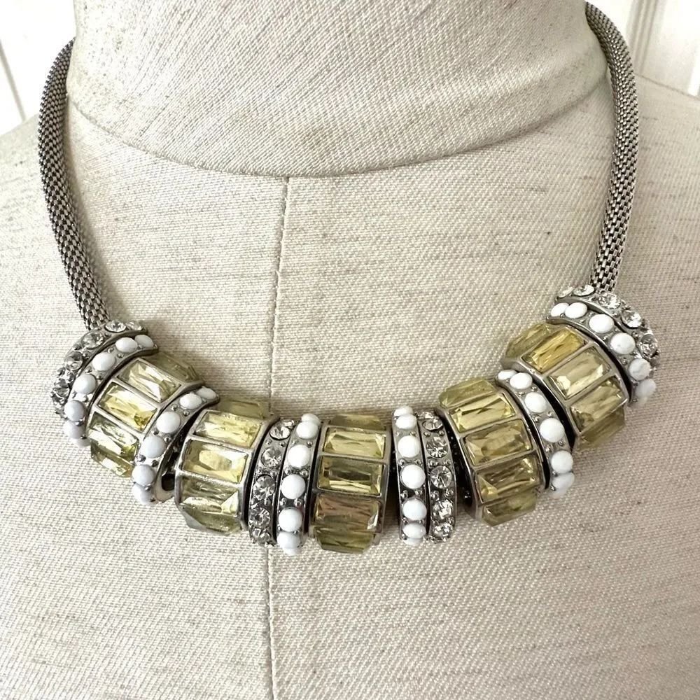 INC Yellow rhinestone necklace